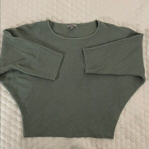 Evolution Green Textured Knit Dolman Sweater